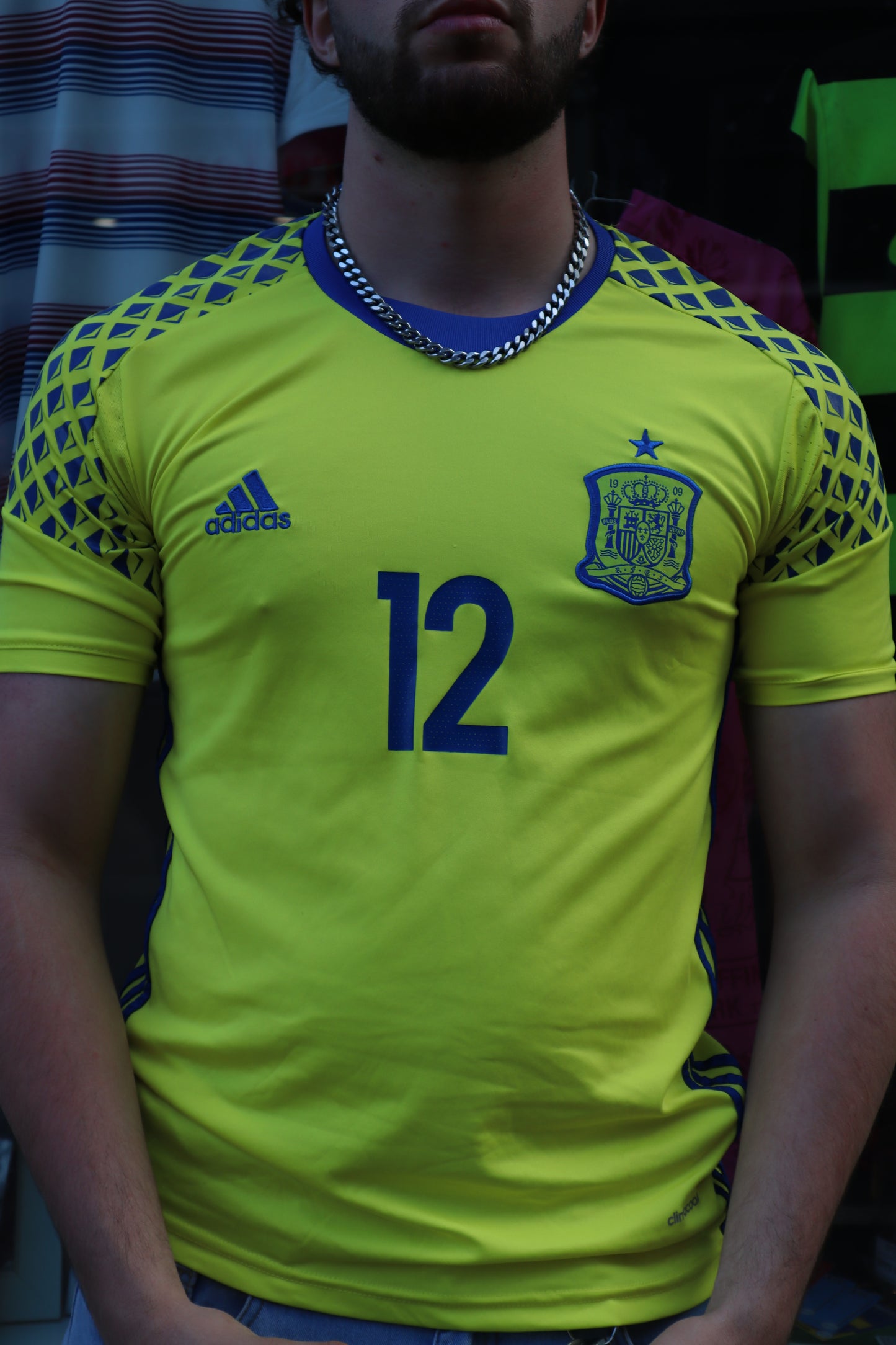 Spain Adidas Goalkeeper Shirt 2016/17 David De Gea #12